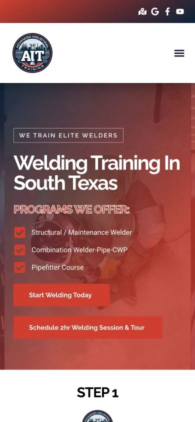 Advanced Industrial Training — mobile website
