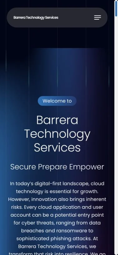 Barrera Technology Services — mobile website
