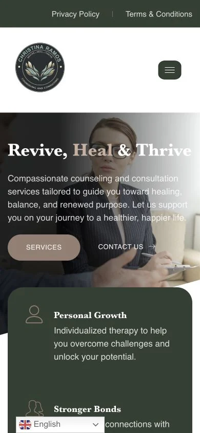 Christina Ramos Counseling & Consulting — mobile website
