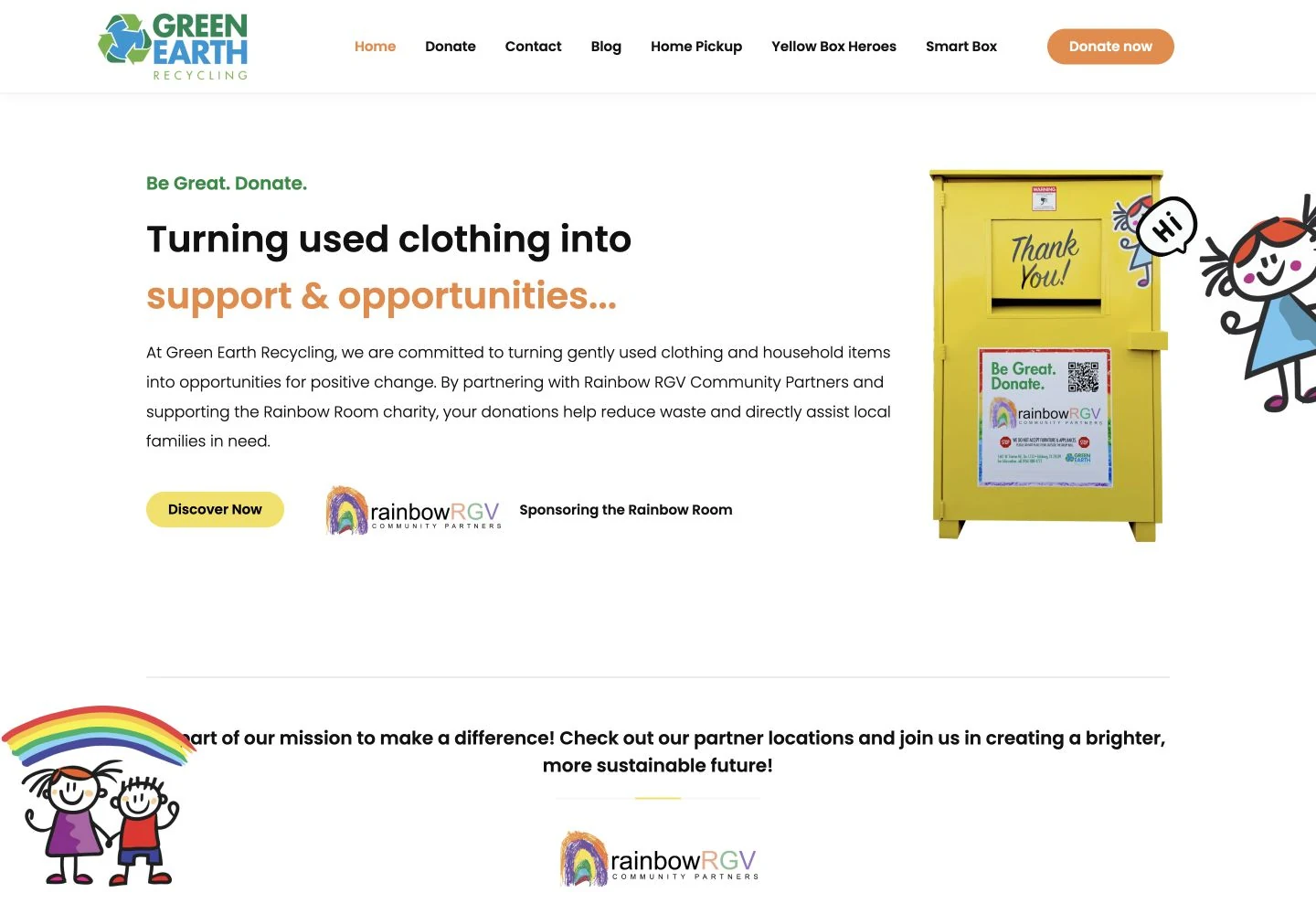 Green Earth Recycling — desktop website