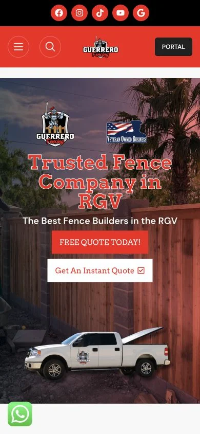 Guerrero Fences — mobile website