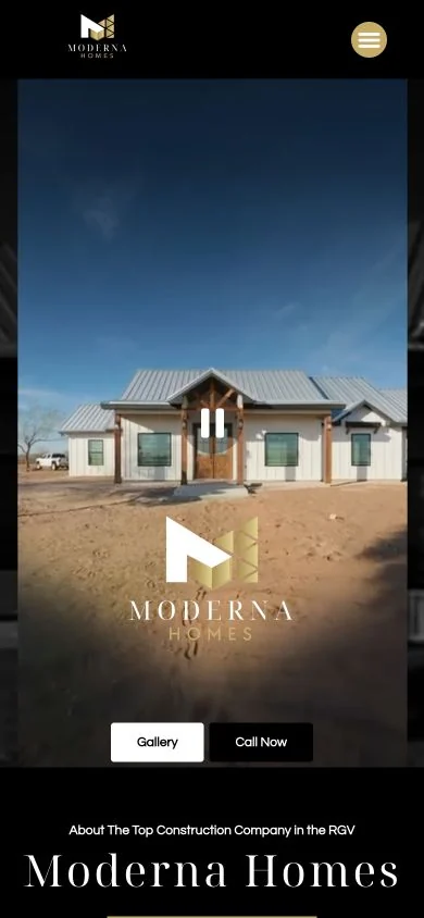 Moderna Homes — mobile website