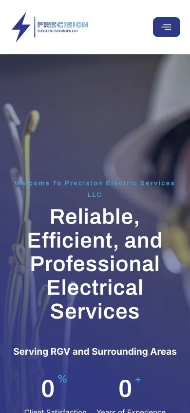 Precision Electric Services — mobile website